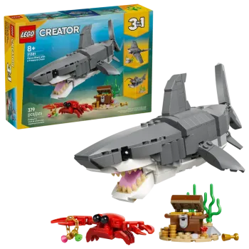 LEGO® Creator 3-in-1-Set 31381 Wilder Hai mit Schatztruhe
