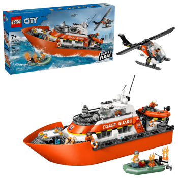 LEGO® City 60504 Rettungsboot der Küstenwache mit Hubschrauber