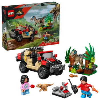 LEGO® Jurassic World™ 76972 Raptor: Verfolgungsjagd mit dem Geländewagen
