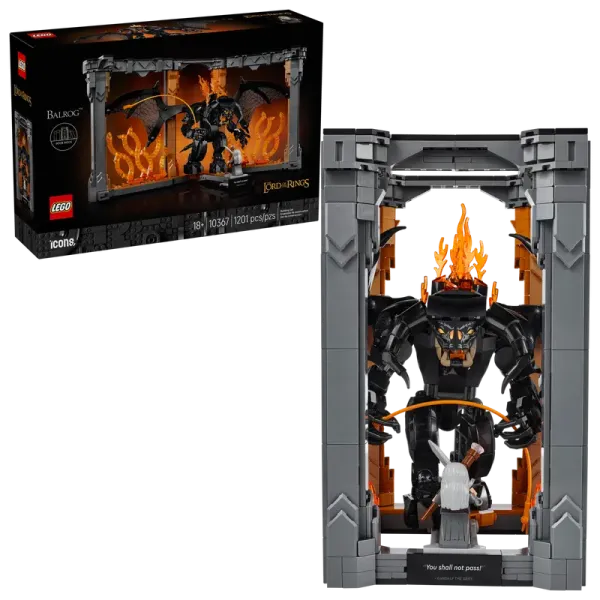 LEGO® Icons 10367 Der Herr der Ringe: Balrog™ Bücherstütze
