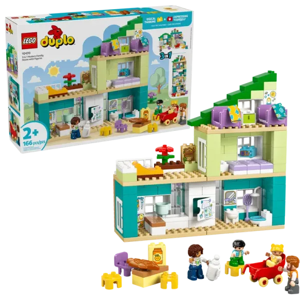 LEGO® Duplo® 10470 Modernes Familienhaus mit Figuren – 3-in-1-Set