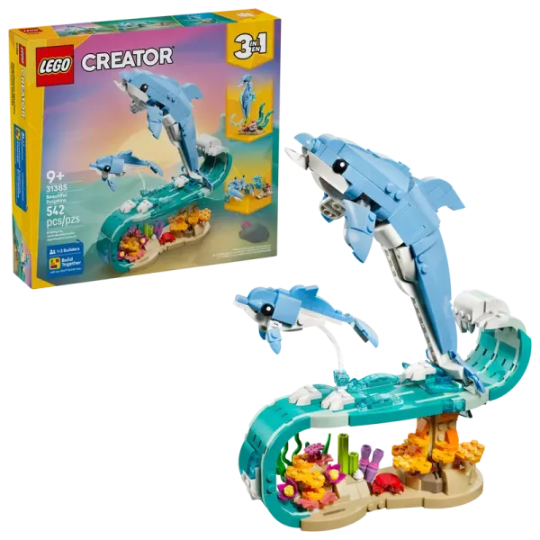 LEGO® Creator 3-in-1-Set 31385 Meerestiere: Wunderschöne Delfine