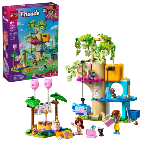 LEGO® Friends 42666 Katzengeburtstagsparty & Baumhaus