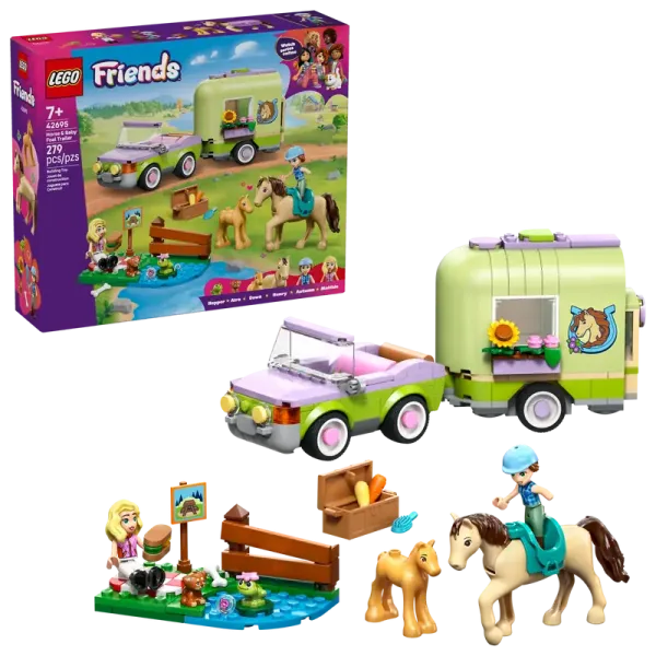 LEGO® Friends 42695 Pferd und Fohlen mit Pferdeanhänger