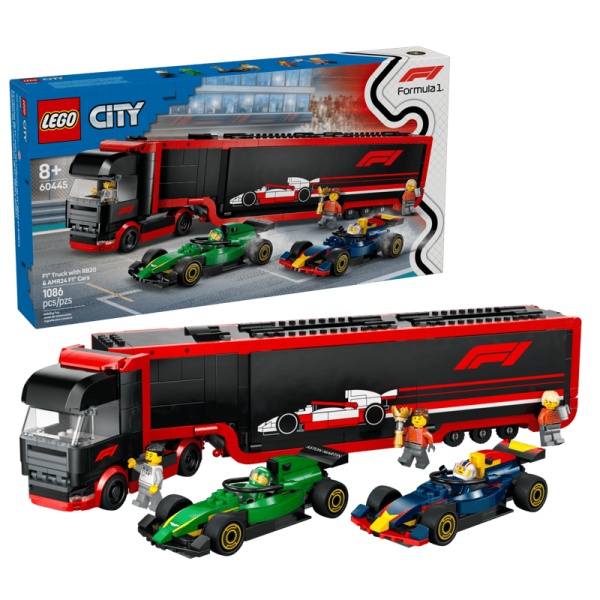 LEGO® City 60445 F1® Transporter mit RB20 & AMR24 F1® Rennautos