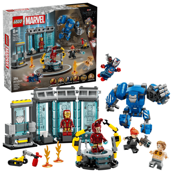 LEGO® Marvel Super Heroes™ 76315 Iron Mans Labor: Halle der Rüstungen