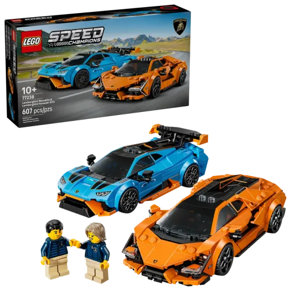 LEGO® Speed Champions 77238 Lamborghini Revuelto und Huracán STO